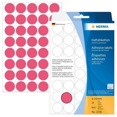 HERMA Vielzwecketiketten leuchtrot    19 mm Papier 960 St.