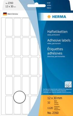 HERMA Vielzwecketiketten weiß 12x30 mm Papier matt 1120 St.