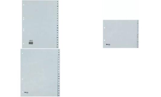 HETZEL Kunststoff-Register, A-Z, A4 , PP, 24-teilig, grau (59256504)