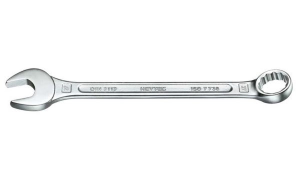 HEYCO HEYTEC Ringmaulschlüssel, 12 mm, Länge: 160 mm aus Chrom-Vanadium, verchr