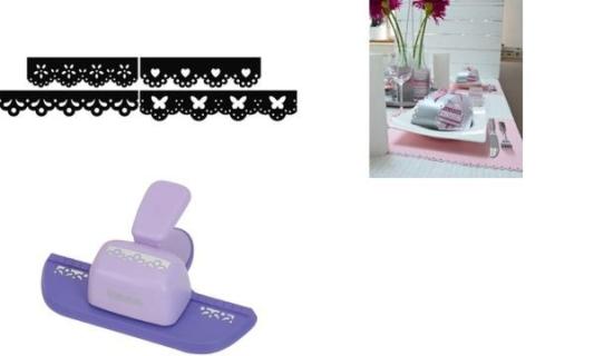 HEYDA Bordüren-Motivstanzer Blume , Farbe: lila (57300917)