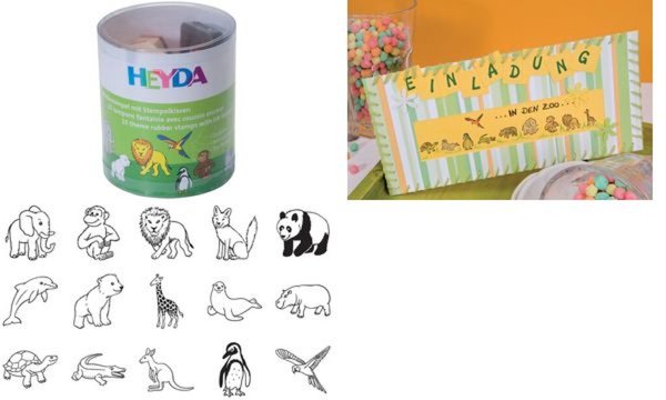 Image HEYDA_Motivstempel-Set_Zootiere_Klarsicht-Runddose_img2_4371217.jpg Image