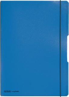 Notizheft flex PP, liniert + kariert (je 40 Blatt), Papier 80g, blau,