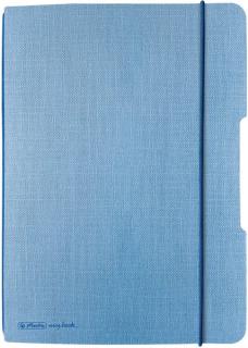 Notizheft flex Leinen A5,40 Blatt, hellblau, punktiert, für flex, FSC Mix