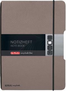 Notizheft flex Lederoptik A5, 40 Blatt taupe, punktiert, FSC Mix