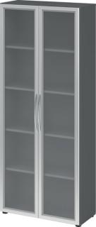 HAMMERBACHER 4200 Vitrine grafit 4 Fachböden