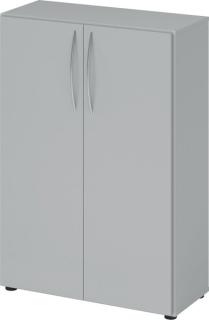 Schrank 3 Ordnerhöhen, 34,6 cm tief BM Korpus und Front Grau