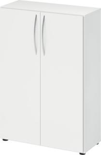 Schrank 3 Ordnerhöhen, 34,6 cm tief BM Korpus und Front Weiß