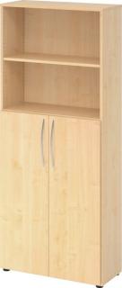 Regal 5 Ordnerhöhen, 3 Ordnerhöhen hinter Türen, Türen unten angebracht