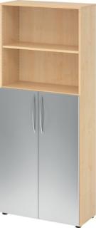 Regal 5 Ordnerhöhen, 3 Ordnerhöhen hinter Türen, Türen unten angebracht