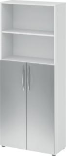 Regal 5 Ordnerhöhen, 3 Ordnerhöhen hinter Türen, Türen unten angebracht