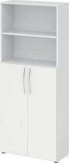 Regal 5 Ordnerhöhen, 3 Ordnerhöhen hinter Türen, Türen unten angebracht