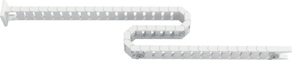 Kabelkette vertikal, weiß, 5 x 2 cm geeignet für Arbeitshöhe von 60-130 cm