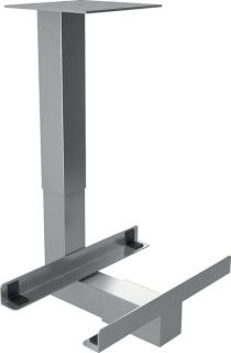 PC-Halter Silber zum Unterschrauben unter eine Tischplatte von mindestens