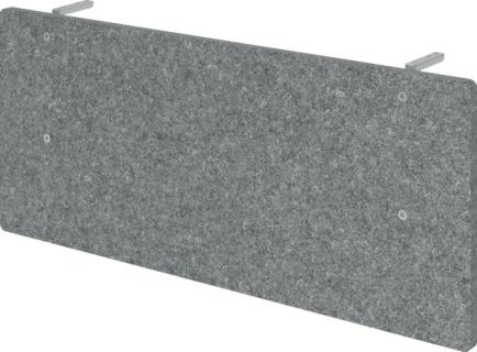Sichtblende, Schallschutz für 120er Tisch, grau-meliert, Filzoptik, aus