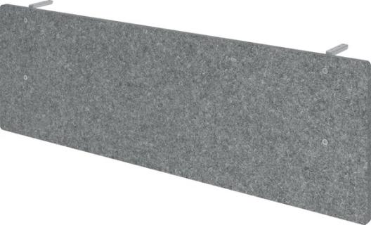 Sichtblende, Schallschutz für 160er Tisch, grau-meliert, Filzoptik, aus