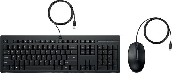 HP 225 Tastatur-Maus-Set kabelgebunden schwarz