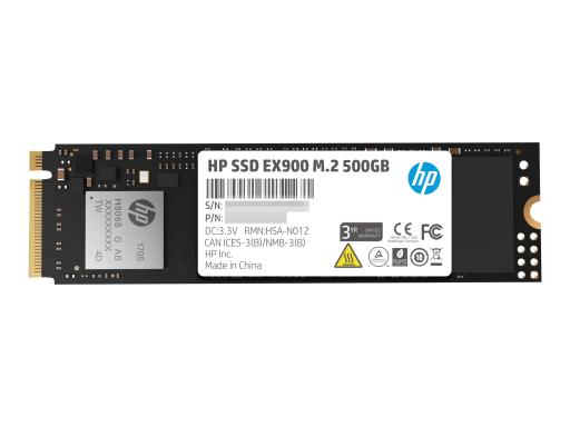 HP 2YY44AA#ABB Interne SATA M.2 SSD 2280 500 GB EX900 Retail PCIe 3.0 x4