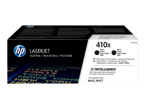HP 410X 2er Pack Schwarz LaserJet Tonerpatrone (CF410XD)