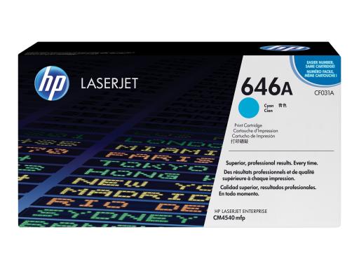 HP 646A Cyan LaserJet Tonerpatrone (CF031A)