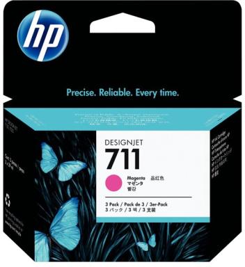 HP 711 3er Pack Magenta Tintenpatrone