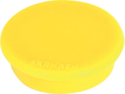 Haftmagnet 24mm gelb 10 Stück Haftkraft 300g