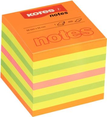 Haftnotizen,50x50mm,400 Blatt 4 neon-farbig