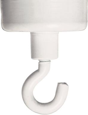 Hakenmagnet 37mm, weiß, rund, bis 10kg