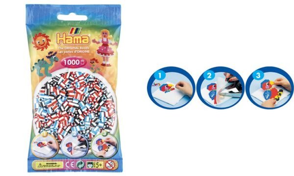 Hama Bügelperlen midi Streifenperl en-Mix 91, im Beutel (58140116)