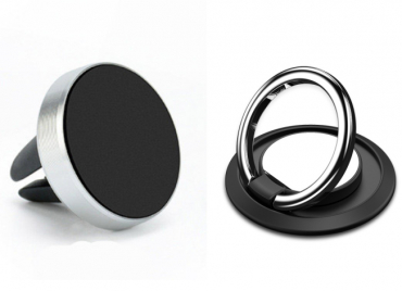 Handyhalterung für Autos mit passendem Handyring im Set