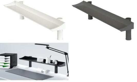 Hansa Schreibtischbrücke Uno Top Bo ard, lichtgrau (61000256)