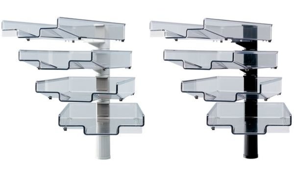 Hansa Schwenkflügler mit 4 Schalen, lichtgrau (61000250)