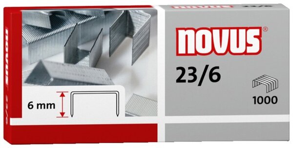 Heftklammern 23/6 verzinkt Stahldraht, f.Blockhefter