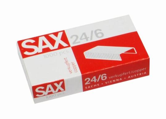 Heftklammern 24/6 DIN verkupfert, Metalldraht, heftet bis zu 25 Blatt