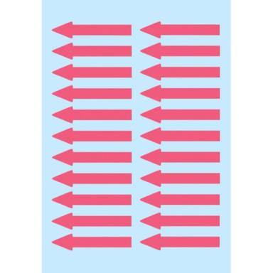 Hinweisetikett Peil 38x7mm leuchtrot schwarz 1 Pack = 88 Stück