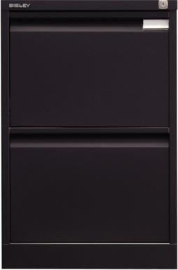 Hängeregistraturschrank, einbahnig, 2 Hängeregistraturen, schwarz