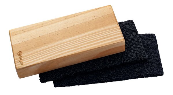 Holz-Board-Eraser, magnetisch, Reinigungspad über Klett austauschbar,
