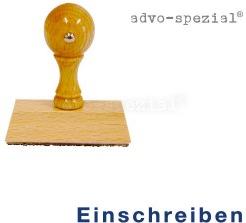 Holzstempel  Einschreiben 