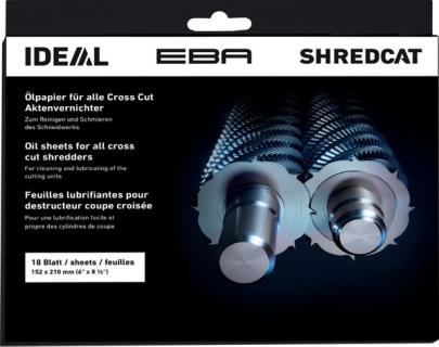 Ölpapier für Cross Cut Akten- vernichter, 18 Blatt (152 x 210 mm)