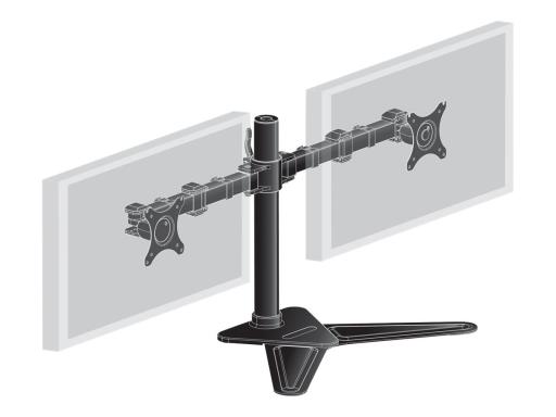 IIYAMA DS1002D-B1 Dual-Monitor Tischhalterung mit Standfuss für Displays von 10