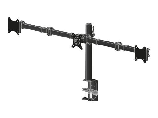 IIYAMA DS1003C-B1 Flexible Desk Mount for Triple Monitor Mount with Clamp or gr
