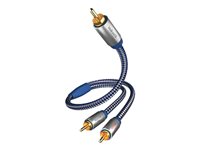 IN-AKUSTIK Premium Y Subwoofer Kabel 2x Cinch 5,0 m