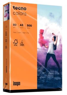 Kopierpapier, Tecno Colors, A3, 80g, intensiv orange