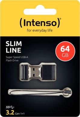 INTENSO USB 64GB 20/35 Slim Line bk U3 ITO