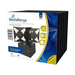 MEDIARANGE Retail pack 4er CD-Jewelcase, black tray 10 pieces(Mindestabn. VPE=1