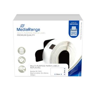 MEDIARANGE ge Schriftband 29x90mm schwarz/weiß Brother DK-11201 400Stk ( MRBDK1
