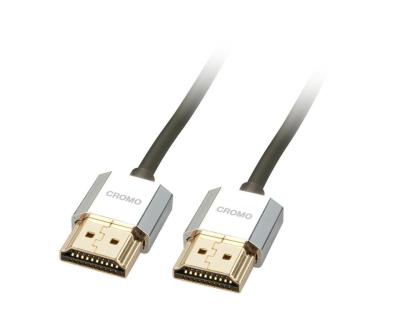 LINDY CROMO® Slim High-Speed-HDMI®-Kabel Ethernet, Typ A,1m