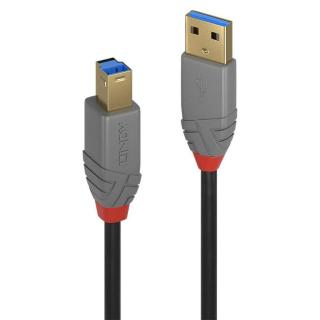 LINDY USB 3.0 Kabel Typ A/B Anthra Line 2m