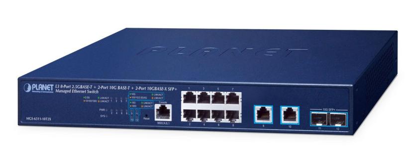 PLANET TECHNOLOGY Layer 3 8-Port 2.5GBASE-T + 2-Port