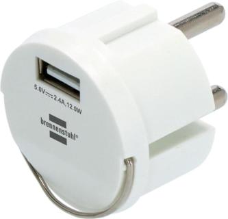 brennenstuhl USB-A 12W Power Adapter Ladeadapter weiß, 12 Watt